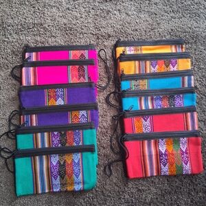 Peruvian Handmade Fabric Pencil Cases 15 Pieces Wholesale Prices